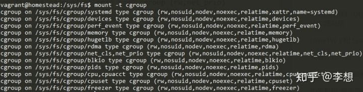 mount -t cgroup