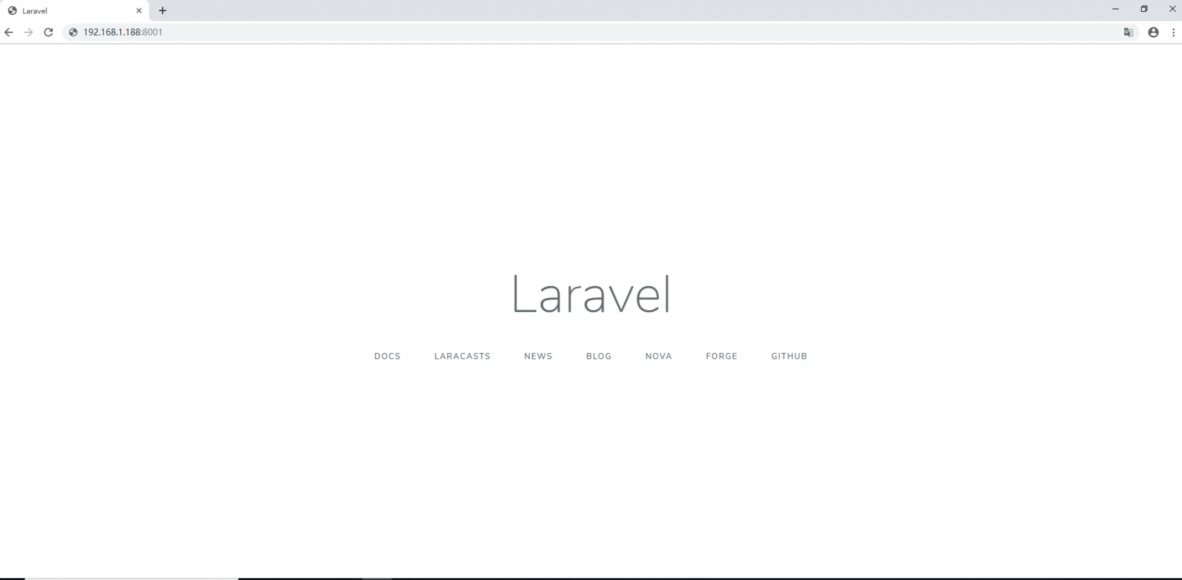 Windows 环境下安装 Laravel