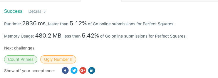 Leetcode Perfect Squares