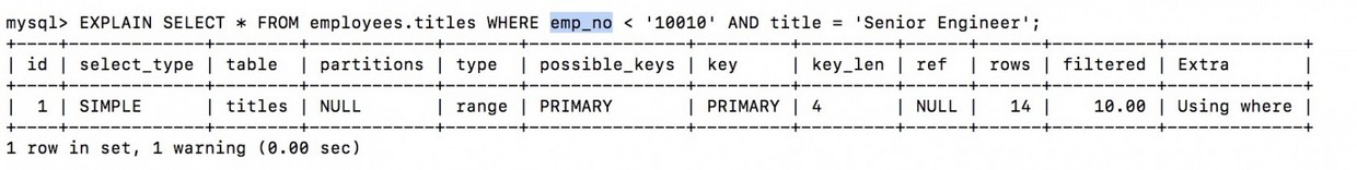 MySQL 索引使用策略及優化