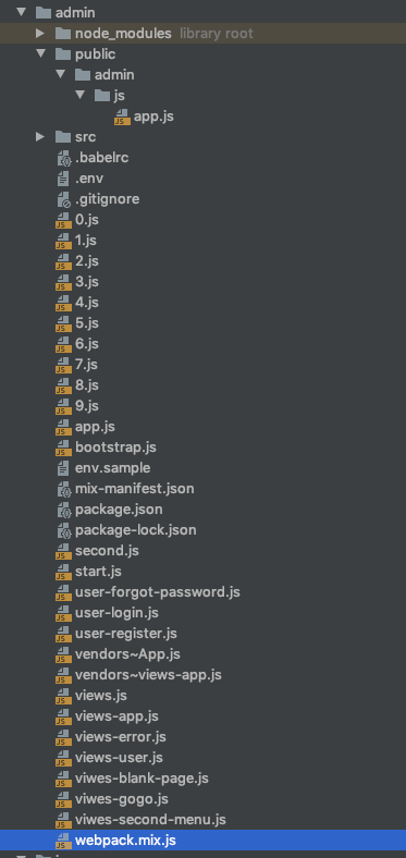 Laravel Mix + React 编译后生成了多个文件，且覆盖了已有文件
