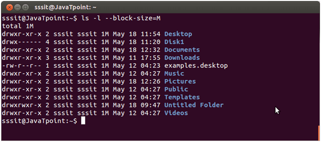 Linux ls -l --block-size=[SIZE]