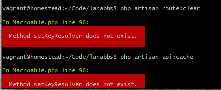 本地环境使用了php artisan api:cache怎么办？