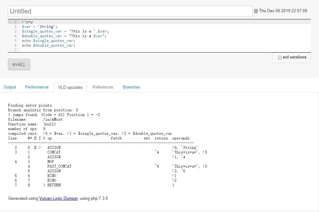 PHP7.3.0 字符串分析1