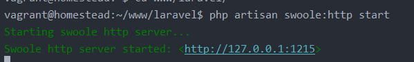 homestead环境使用laravel-swoole问题