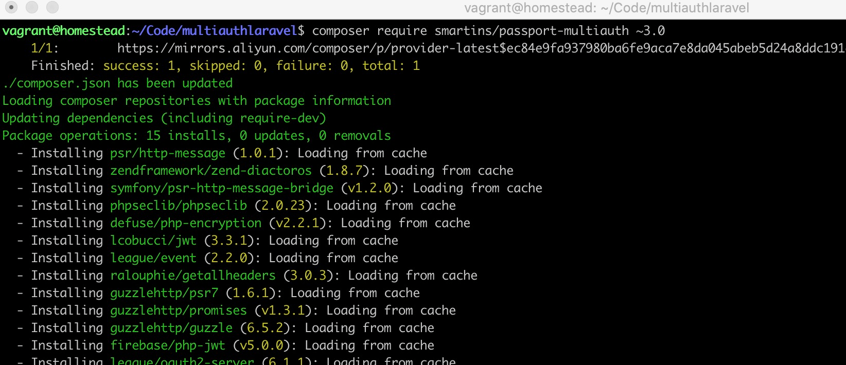 Laravel多使用者多表登陸的第三方擴充套件包passport-multiauth（二）