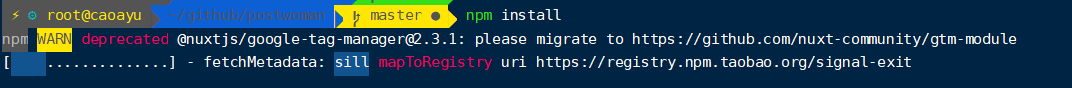 关于npm install的问题