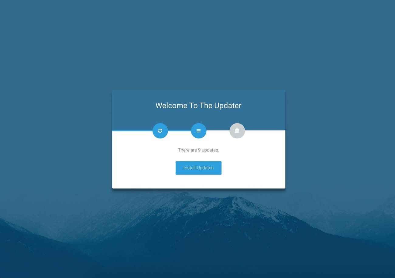 Laravel web updater | Step 2