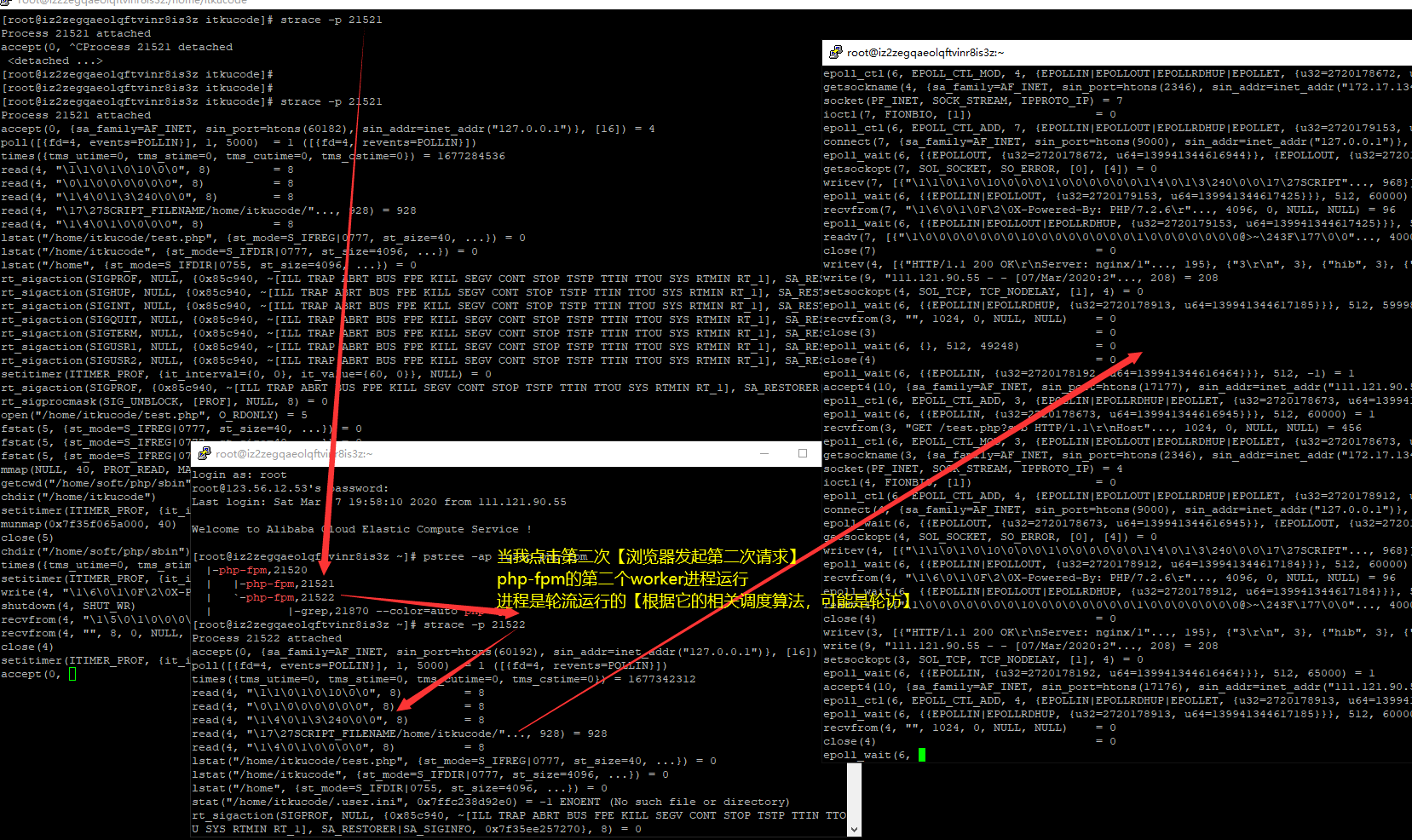 FPM 架構下執行一個 PHP 檔案後 nginx 如何與 PHP-FPM 程式管理器進行互動的 [硬核跟蹤資料互動]