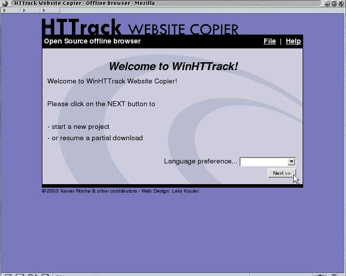 程序员最爱的网站克隆爬取工具- HTTrack