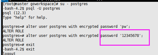 修改PostgreSQL用户密码