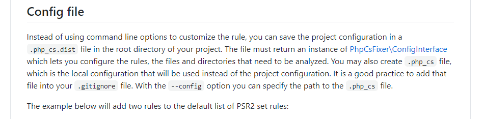 PSR规范 php-cs-fixer 使用
