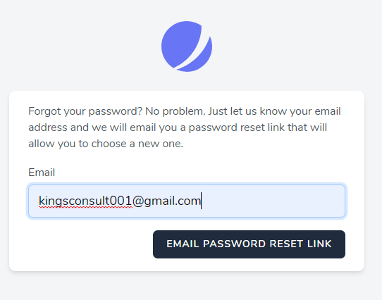 Reset email