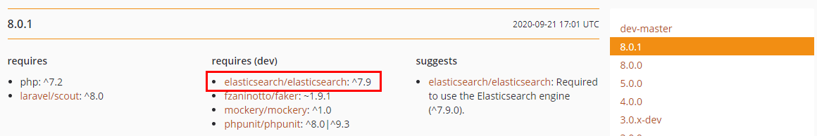 Laravel6 使用 Elastic7.10