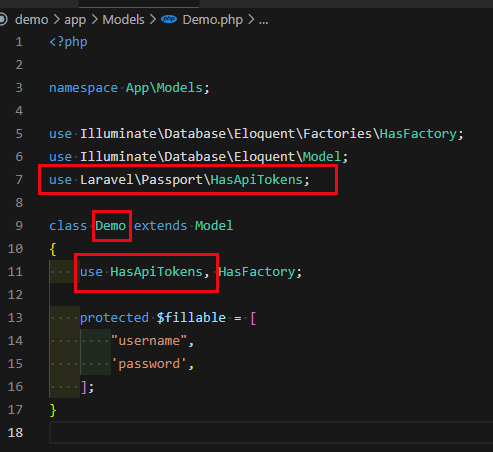 laravel passport 如何生成 token？