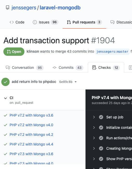 关于在Laravel 中支持Mongo事务的一些问题