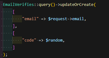 使用XXModel::query()->updateOrCreate() 查询提示未找到 id 列？