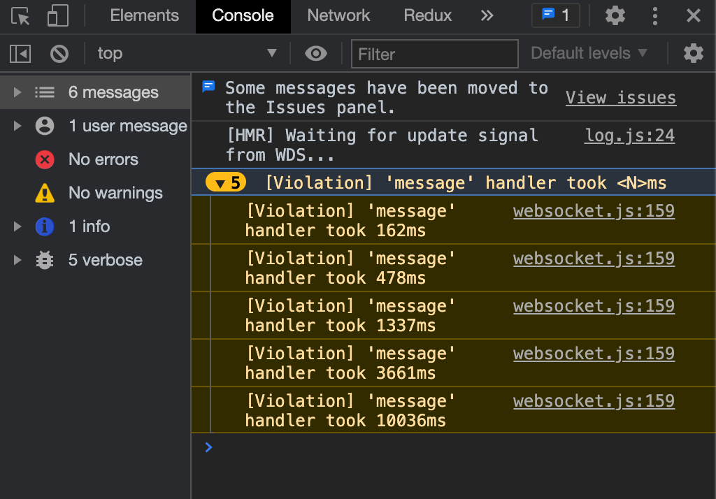 Laravel 廣播，前端接收幾次後就 CPU 100%