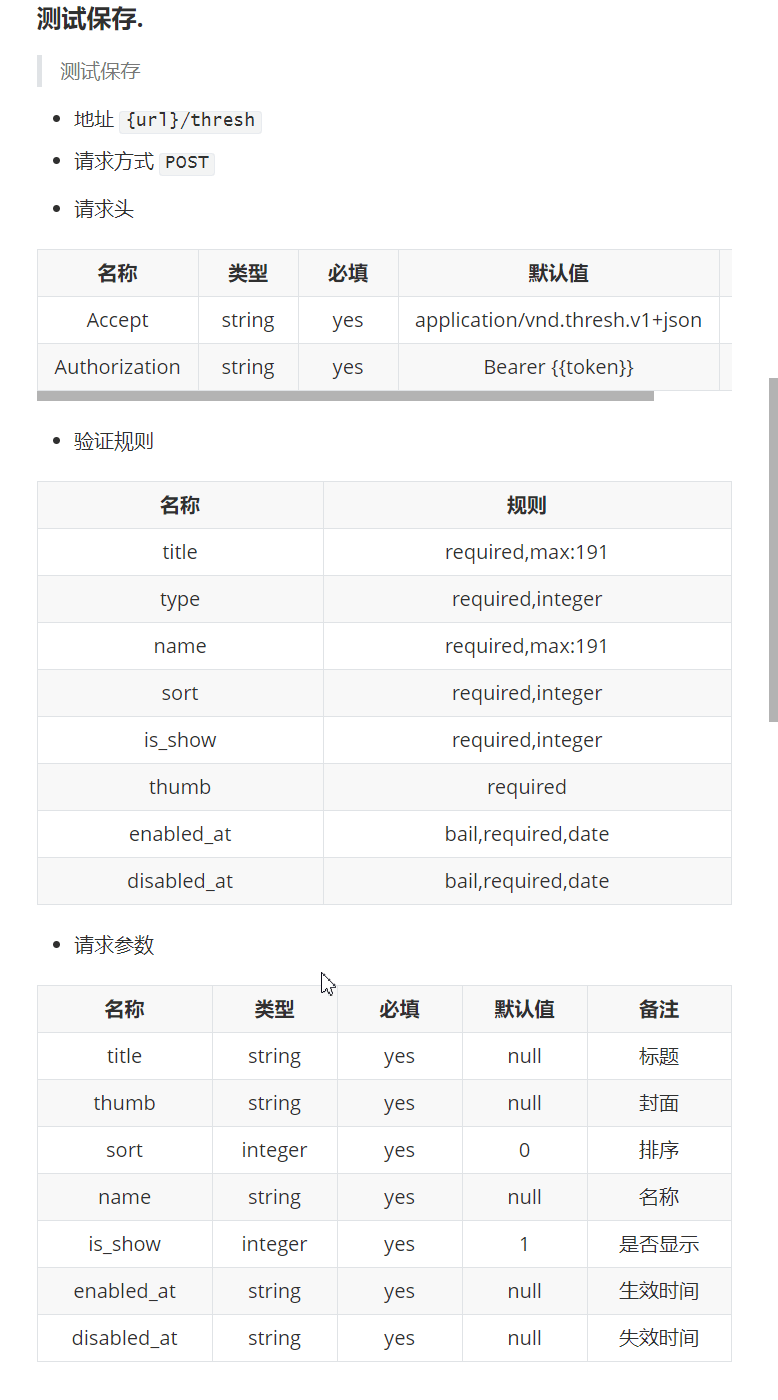 Laravel API 文件生成器