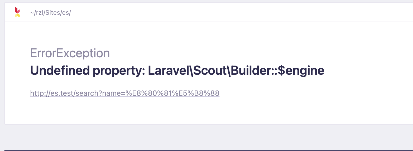 laravel 6.x 全文搜索Scout生成宏命令出错