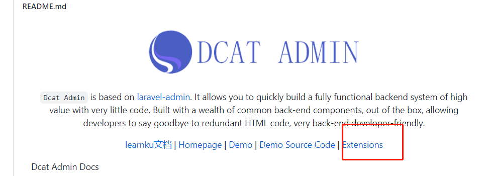 请问下 Dcat-admin 有没有现有扩展的集合？