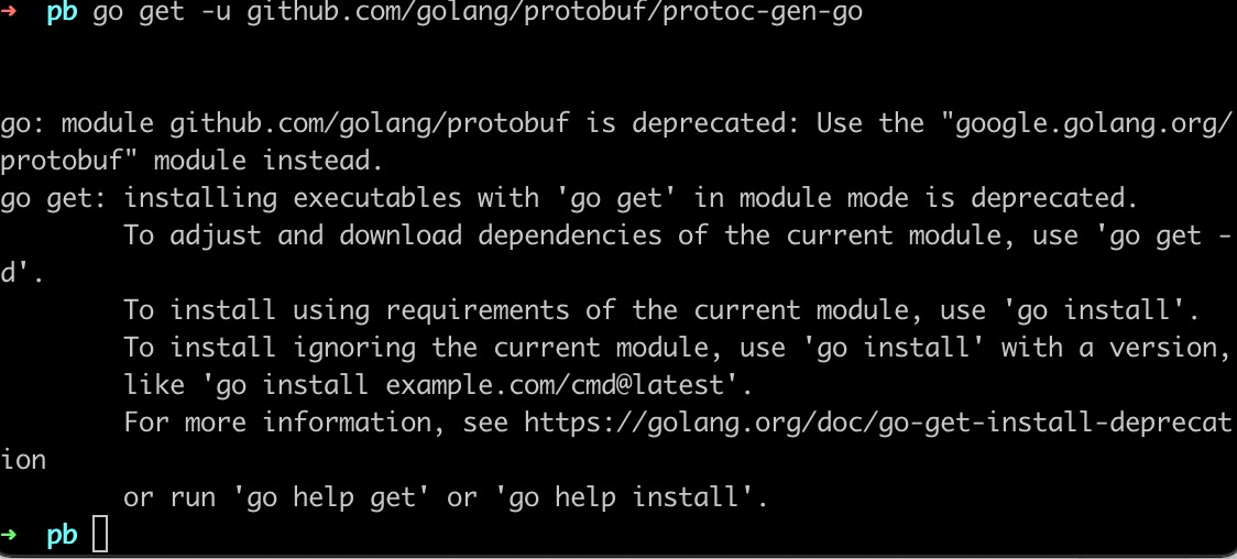 go get時出現program not found or is not executable