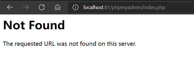 localhost/phpmyadmin出现Not Found错误怎么解决？