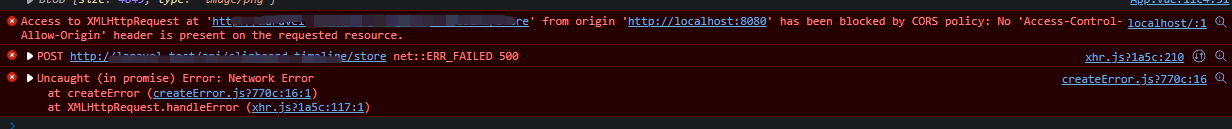 控制器使用dd()方法后，axios请求接口，浏览器报错 No 'Access-Control-Allow-Origin' header is present on the requested resource.