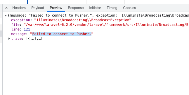 laravel-websocket 如何解决报错 Failed to connect to Pusher.