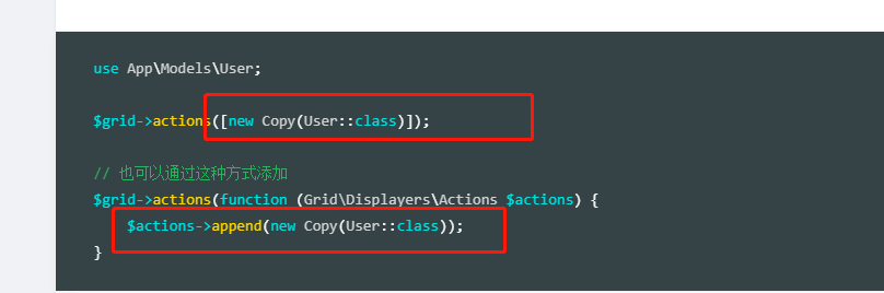 dcatadmin 自定义action（非html方式）,如何定义icon图标？