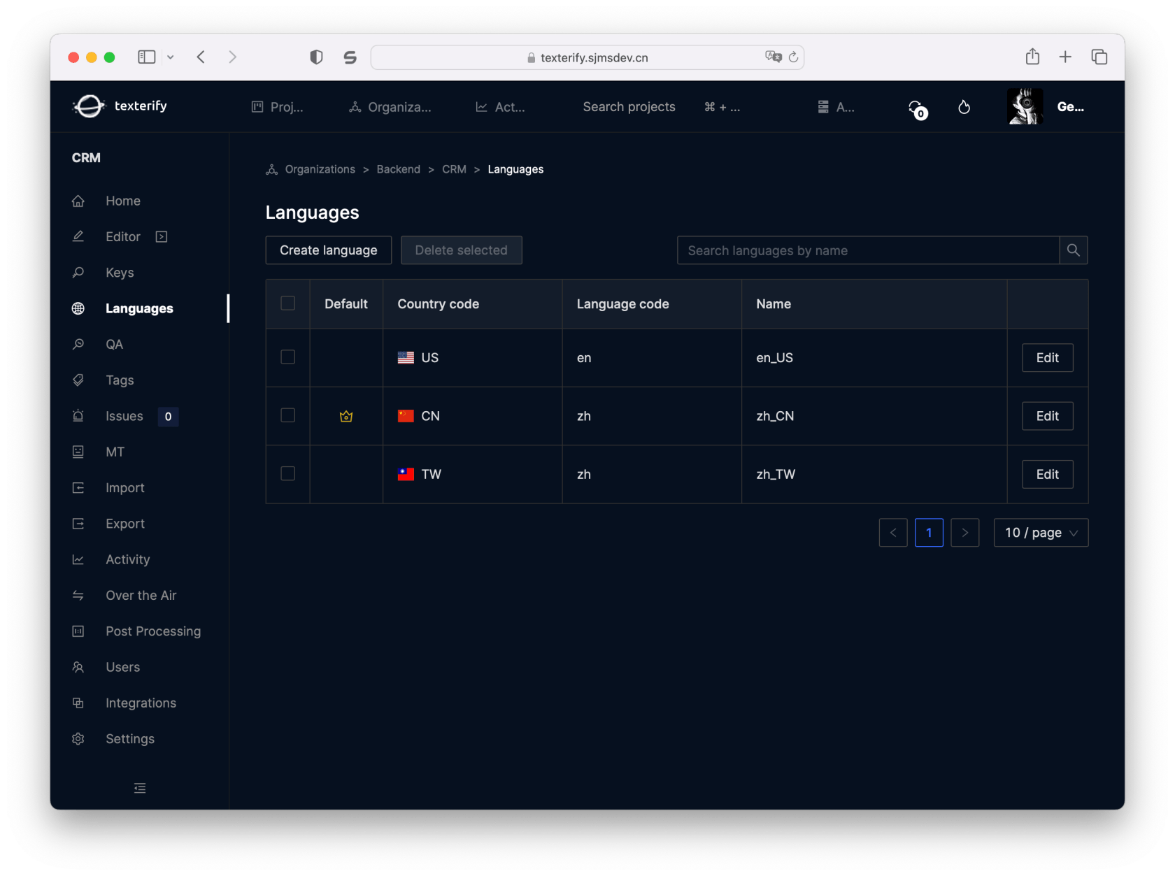 Texterify——开源的本地化资源管理系统