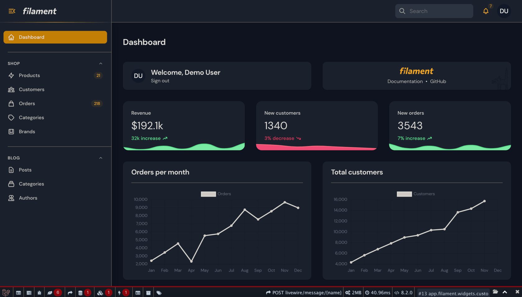 Laravel Filament 後臺皮膚，有用的人嗎？一起？