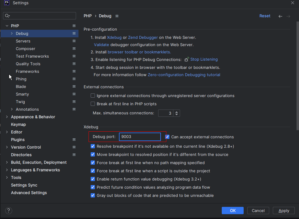 PHPStorm + lnmp 开发xdebug配置分享