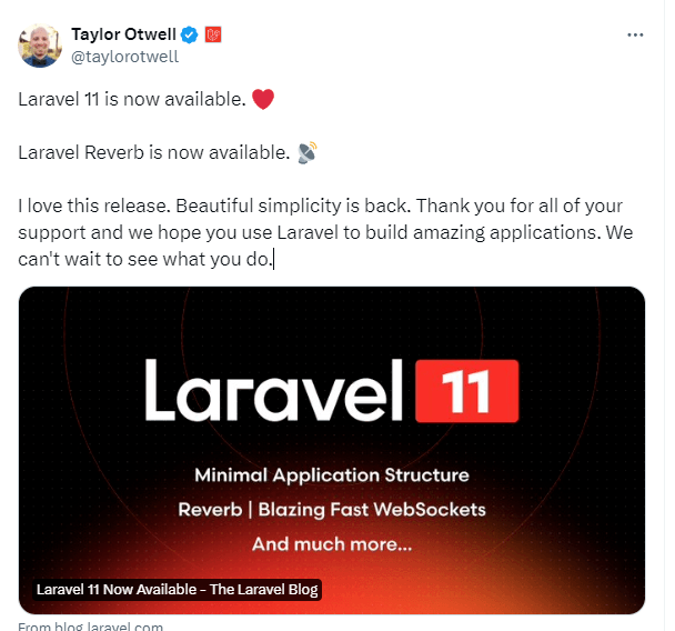 Laravel 11 已发布！！！只有我在等吗？😂